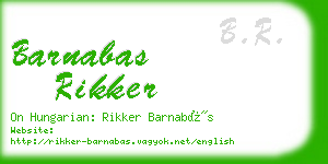 barnabas rikker business card